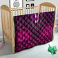 Pink Dashiki and Tapa Pattern Quilt Africa-Polynesia Together Culture