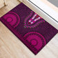 Pink Dashiki and Tapa Pattern Rubber Doormat Africa-Polynesia Together Culture