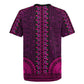Pink Dashiki and Tapa Pattern Rugby Jersey Africa-Polynesia Together Culture