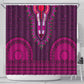 Pink Dashiki and Tapa Pattern Shower Curtain Africa-Polynesia Together Culture