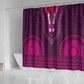 Pink Dashiki and Tapa Pattern Shower Curtain Africa-Polynesia Together Culture