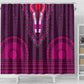 Pink Dashiki and Tapa Pattern Shower Curtain Africa-Polynesia Together Culture
