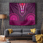 Pink Dashiki and Tapa Pattern Tapestry Africa-Polynesia Together Culture