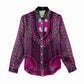 Pink Dashiki and Tapa Pattern Women Casual Shirt Africa-Polynesia Together Culture LT9