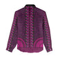 Pink Dashiki and Tapa Pattern Women Casual Shirt Africa-Polynesia Together Culture LT9