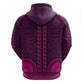 Pink Dashiki and Tapa Pattern Zip Hoodie Africa-Polynesia Together Culture