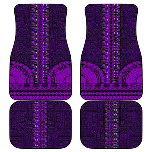 Purple Dashiki and Tapa Pattern Car Mats Africa-Polynesia Together Culture