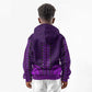 Purple Dashiki and Tapa Pattern Kid Hoodie Africa-Polynesia Together Culture