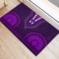 Purple Dashiki and Tapa Pattern Rubber Doormat Africa-Polynesia Together Culture