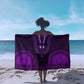 Purple Dashiki and Tapa Pattern Sarong Africa-Polynesia Together Culture