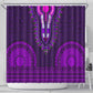Purple Dashiki and Tapa Pattern Shower Curtain Africa-Polynesia Together Culture