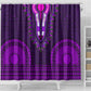 Purple Dashiki and Tapa Pattern Shower Curtain Africa-Polynesia Together Culture
