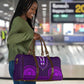 Purple Dashiki and Tapa Pattern Travel Bag Africa-Polynesia Together Culture