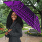Purple Dashiki and Tapa Pattern Umbrella Africa-Polynesia Together Culture