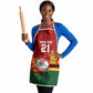 Custom Africa Cricket Zimbabwe Apron The Chevrons Cricket Ball Fire