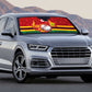 Custom Africa Cricket Zimbabwe Auto Sun Shade The Chevrons Cricket Ball Fire