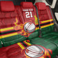 Custom Africa Cricket Zimbabwe Back Car Seat Cover The Chevrons Cricket Ball Fire - African Pride