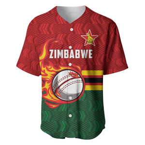 Custom Africa Cricket Zimbabwe Baseball Jersey The Chevrons Cricket Ball Fire - African Pride