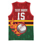Custom Africa Cricket Zimbabwe Basketball Jersey The Chevrons Cricket Ball Fire - African Pride