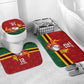 Custom Africa Cricket Zimbabwe Bathroom Set The Chevrons Cricket Ball Fire