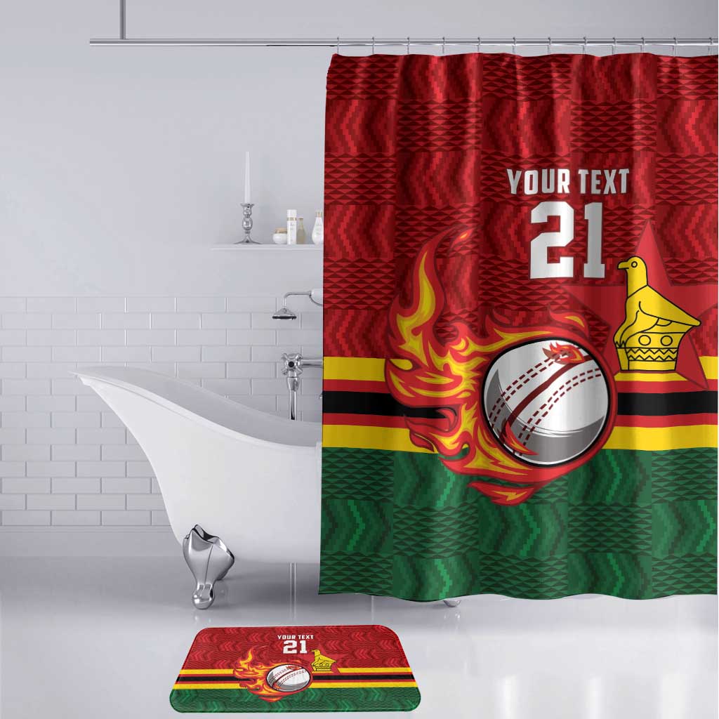 Custom Africa Cricket Zimbabwe Bathroom Set The Chevrons Cricket Ball Fire