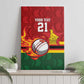 Custom Africa Cricket Zimbabwe Canvas Wall Art The Chevrons Cricket Ball Fire - African Pride