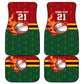 Custom Africa Cricket Zimbabwe Car Mats The Chevrons Cricket Ball Fire - African Pride