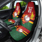 Custom Africa Cricket Zimbabwe Car Seat Cover The Chevrons Cricket Ball Fire - African Pride