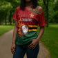 Custom Africa Cricket Zimbabwe Cross Shoulder Shirt The Chevrons Cricket Ball Fire
