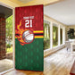 Custom Africa Cricket Zimbabwe Door Cover The Chevrons Cricket Ball Fire