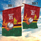 Custom Africa Cricket Zimbabwe Garden Flag The Chevrons Cricket Ball Fire - African Pride