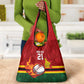 Custom Africa Cricket Zimbabwe Grocery Bag The Chevrons Cricket Ball Fire - African Pride