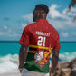Custom Africa Cricket Zimbabwe Hawaiian Shirt The Chevrons Cricket Ball Fire - African Pride