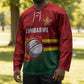 Custom Africa Cricket Zimbabwe Hockey Jersey The Chevrons Cricket Ball Fire