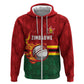 Custom Africa Cricket Zimbabwe Hoodie The Chevrons Cricket Ball Fire - African Pride