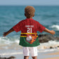 Custom Africa Cricket Zimbabwe Kid Hawaiian Shirt The Chevrons Cricket Ball Fire - African Pride