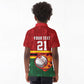 Custom Africa Cricket Zimbabwe Kid Polo Shirt The Chevrons Cricket Ball Fire - African Pride