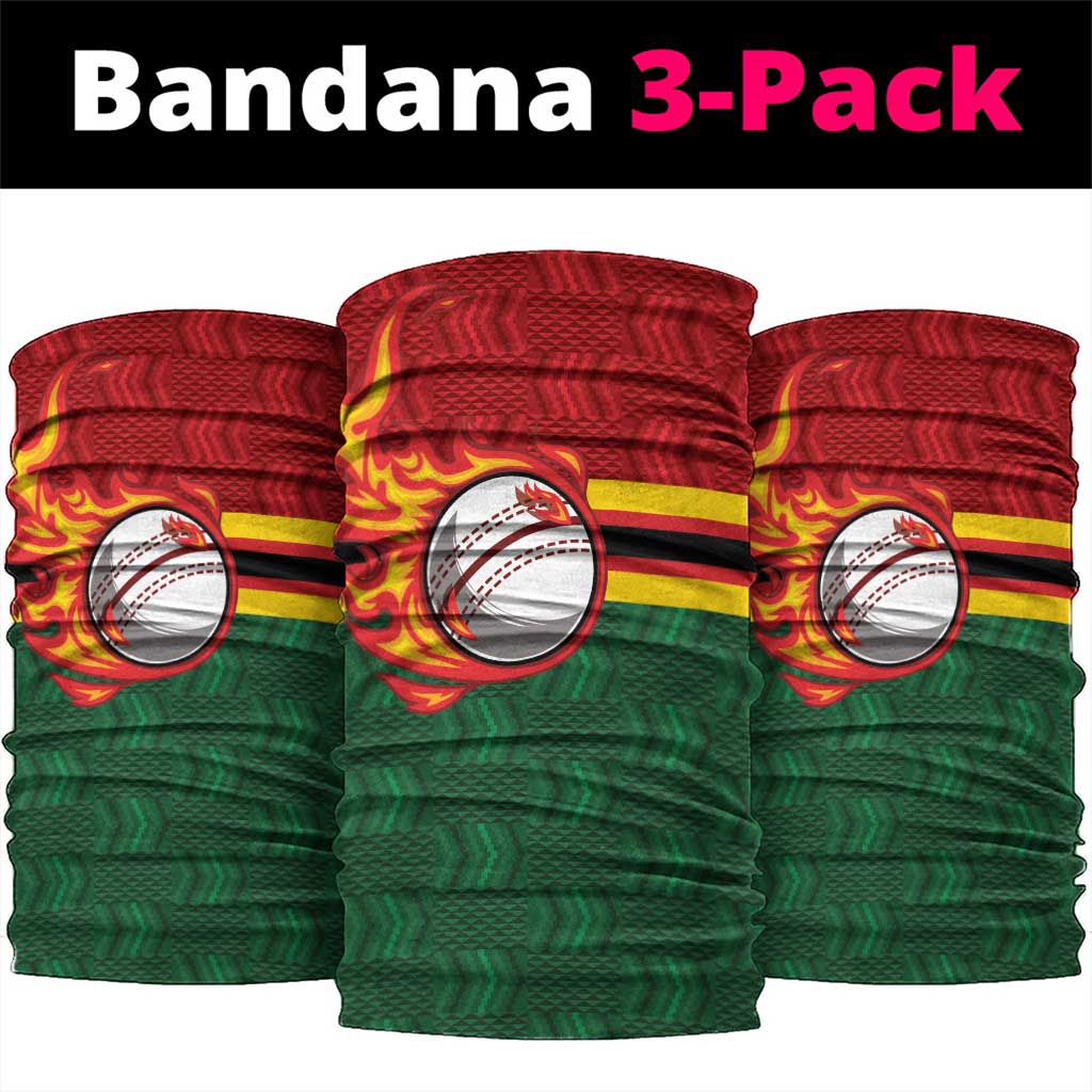 Africa Cricket Zimbabwe Neck Gaiter The Chevrons Cricket Ball Fire - African Pride