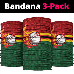 Africa Cricket Zimbabwe Neck Gaiter The Chevrons Cricket Ball Fire - African Pride
