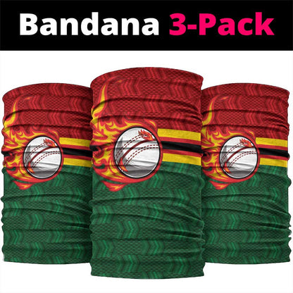 Africa Cricket Zimbabwe Neck Gaiter The Chevrons Cricket Ball Fire - African Pride