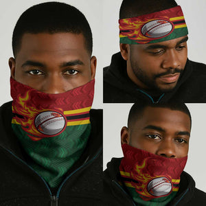 Africa Cricket Zimbabwe Neck Gaiter The Chevrons Cricket Ball Fire - African Pride