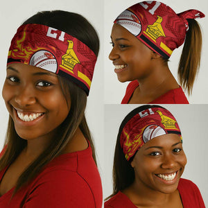 Custom Africa Cricket Zimbabwe Neck Gaiter The Chevrons Cricket Ball Fire LT9