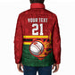 Custom Africa Cricket Zimbabwe Padded Jacket The Chevrons Cricket Ball Fire