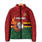 Custom Africa Cricket Zimbabwe Padded Jacket The Chevrons Cricket Ball Fire