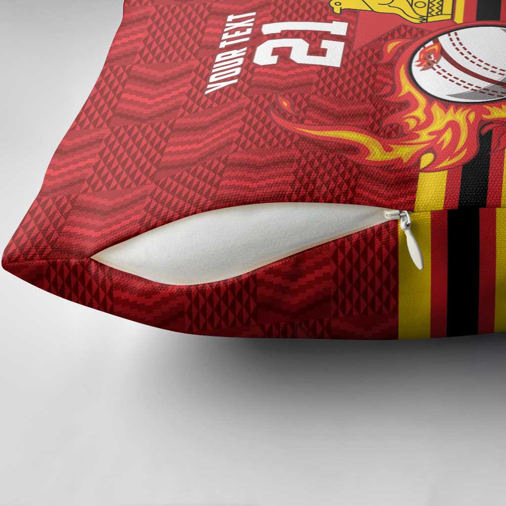 Custom Africa Cricket Zimbabwe Pillow Cover The Chevrons Cricket Ball Fire