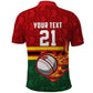 Custom Africa Cricket Zimbabwe Polo Shirt The Chevrons Cricket Ball Fire - African Pride