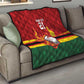 Custom Africa Cricket Zimbabwe Quilt The Chevrons Cricket Ball Fire - African Pride