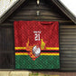 Custom Africa Cricket Zimbabwe Quilt The Chevrons Cricket Ball Fire - African Pride
