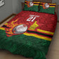 Custom Africa Cricket Zimbabwe Quilt Bed Set The Chevrons Cricket Ball Fire - African Pride