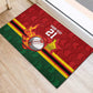 Custom Africa Cricket Zimbabwe Rubber Doormat The Chevrons Cricket Ball Fire - African Pride